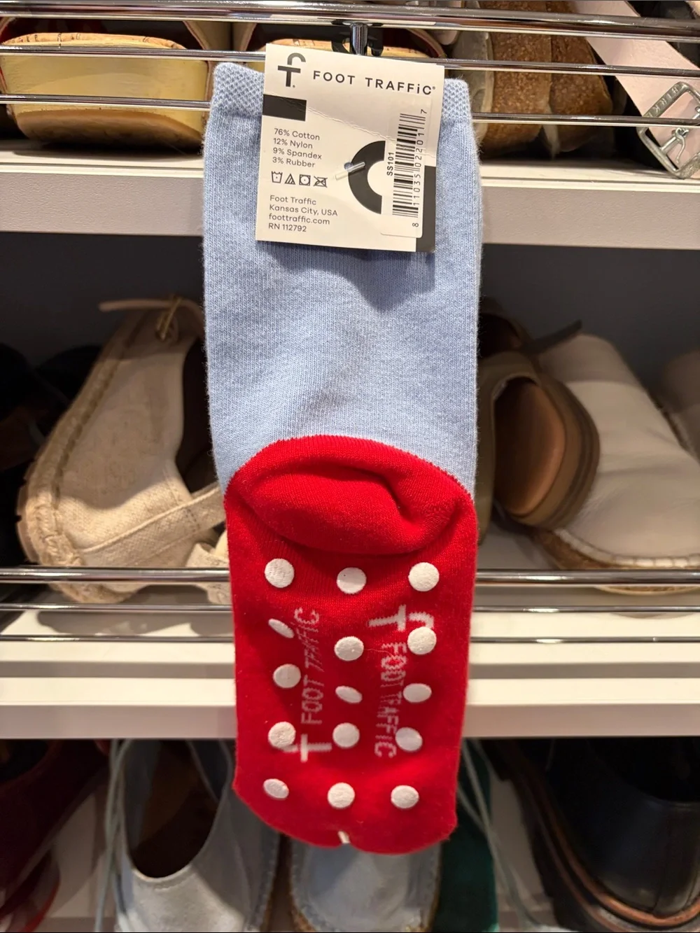 Foot Traffic light blue
